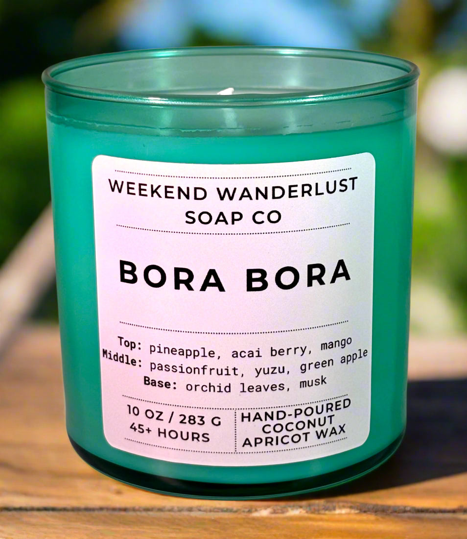 Bora Bora | Sea Foam Glass Coconut Apricot Wax Candles