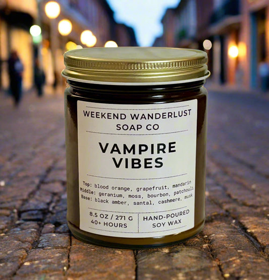 Vampire Vibes | Amber Glass Soy Candles