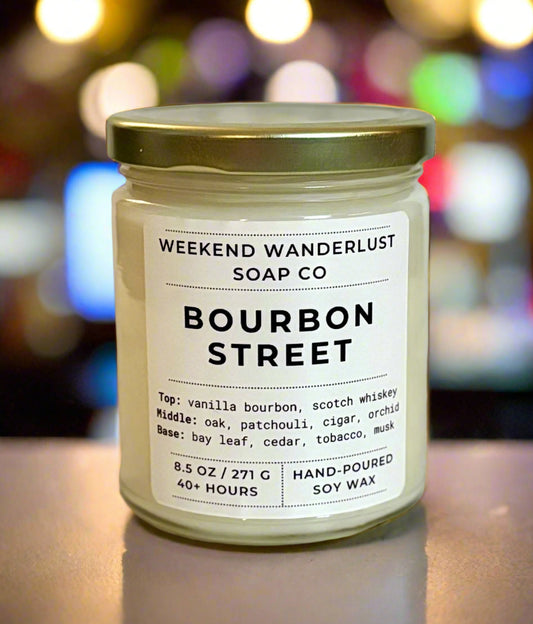 Bourbon Street | Clear Glass Apricot Coconut Wax Candles