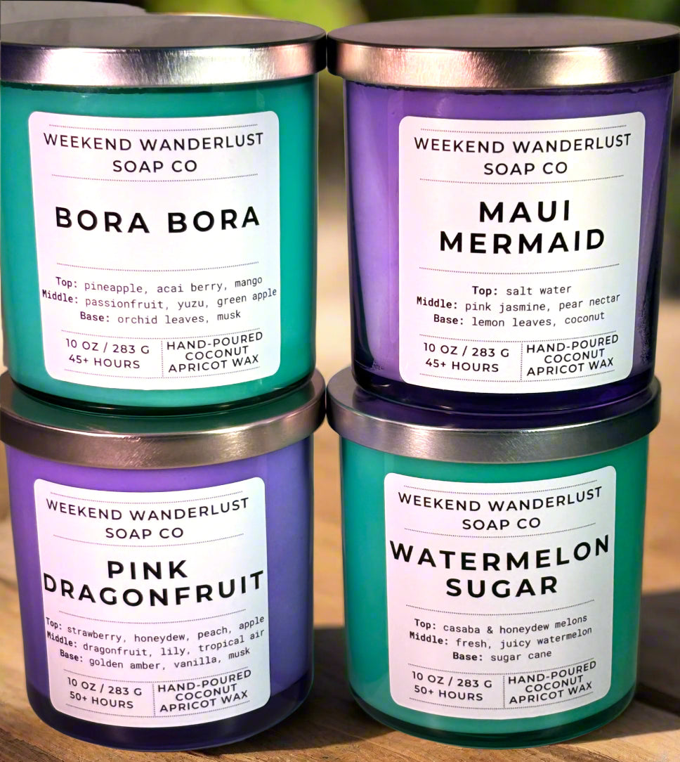 Bora Bora | Sea Foam Glass Coconut Apricot Wax Candles