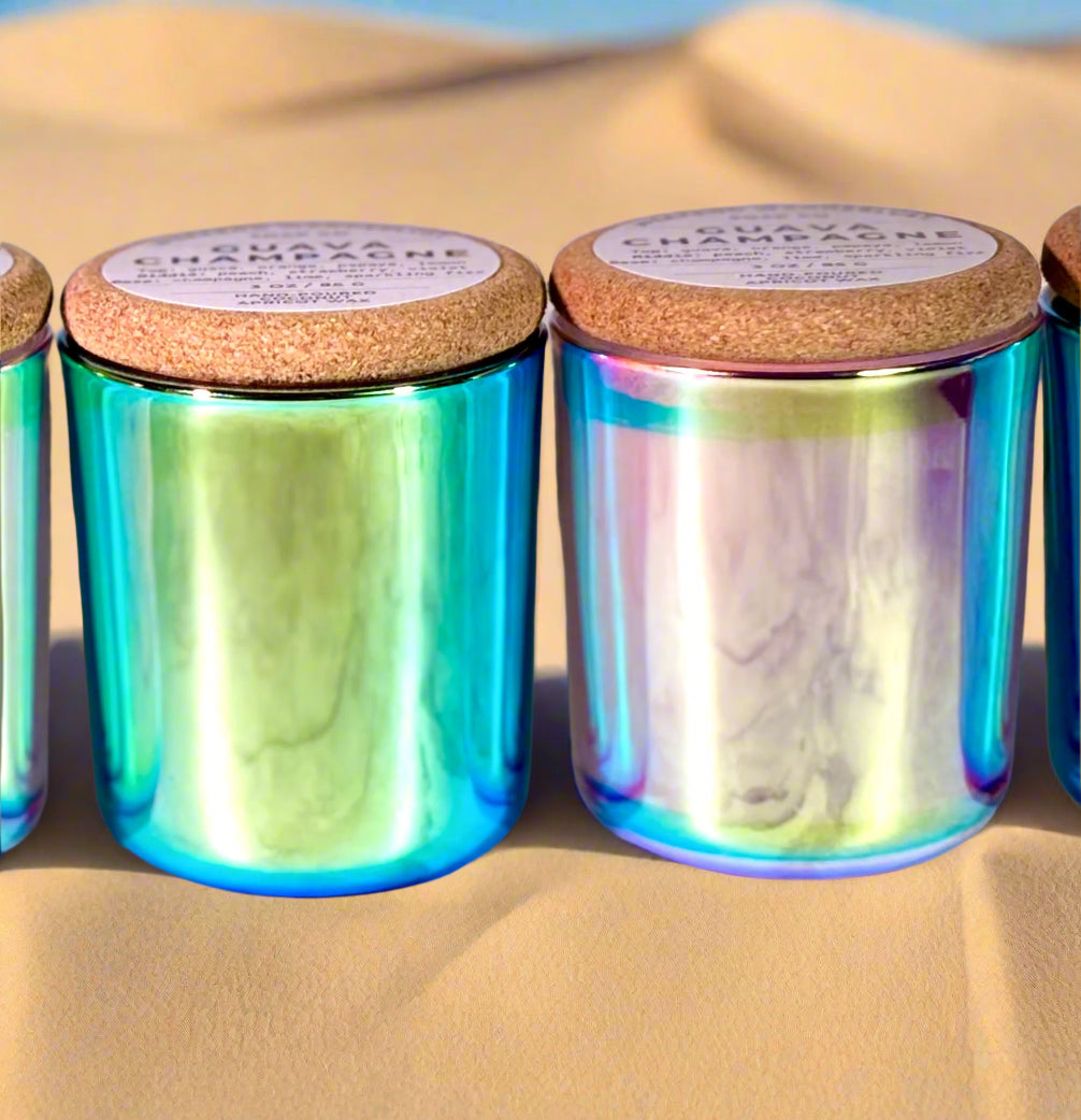 Saharan Sands | Mini Chrome Prism Tumbler Jar Coconut Apricot Wax Candles
