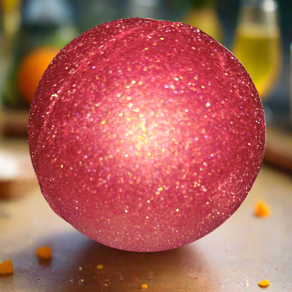 Rose Gold Glitter Bath Bombs