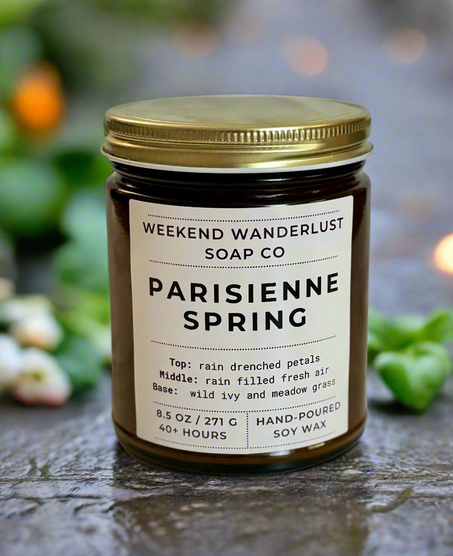 Parisienne Spring | Amber Glass Soy Candles