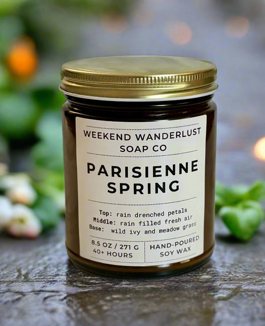 Parisienne Spring | Amber Glass Soy Candles