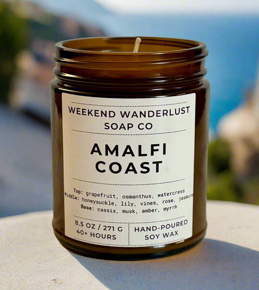 Amalfi Coast | Amber Glass Soy Candles