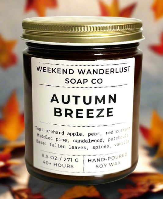 Autumn Breeze | Amber Glass Soy Candles