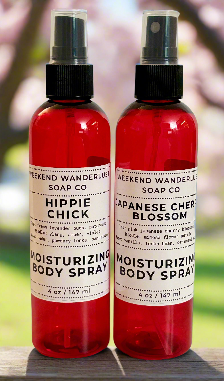 Moisturizing Body Spray Mist - Spring Fragrances