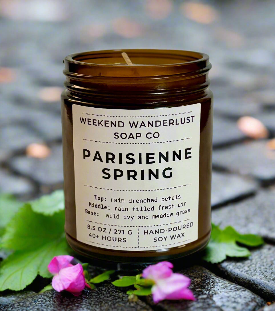 Parisienne Spring | Amber Glass Soy Candles