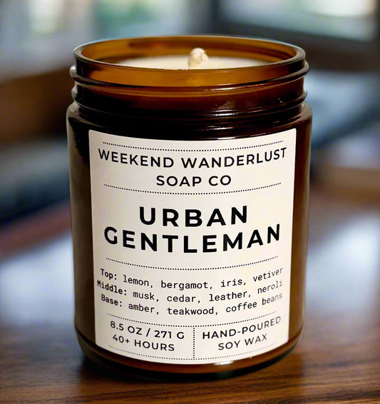Flannel & Musk | Amber Glass Soy Candles