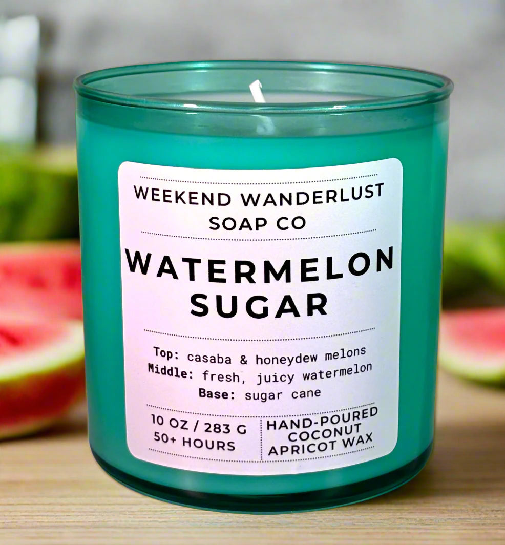 Watermelon Sugar | Sea Foam Glass Coconut Apricot Wax Candles