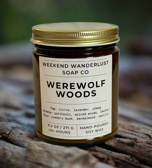 Werewolf Woods | Amber Glass Soy Candles