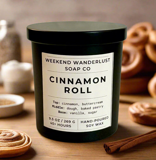 Cinnamon Roll | Black Tumbler Soy Candles