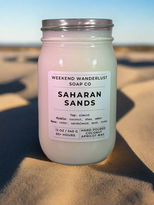 Saharan Sands | Clear Glass Apricot Coconut Wax Candles