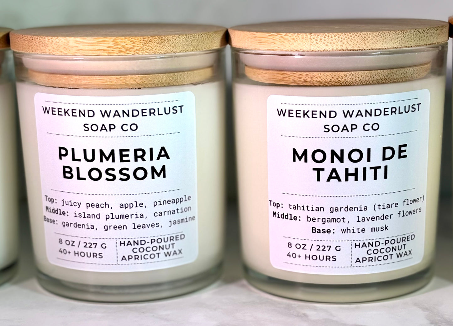 Plumeria Blossom | Clear Glass Apricot Coconut Candles