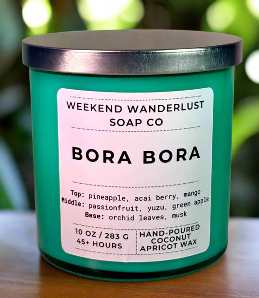 Bora Bora | Sea Foam Glass Coconut Apricot Wax Candles
