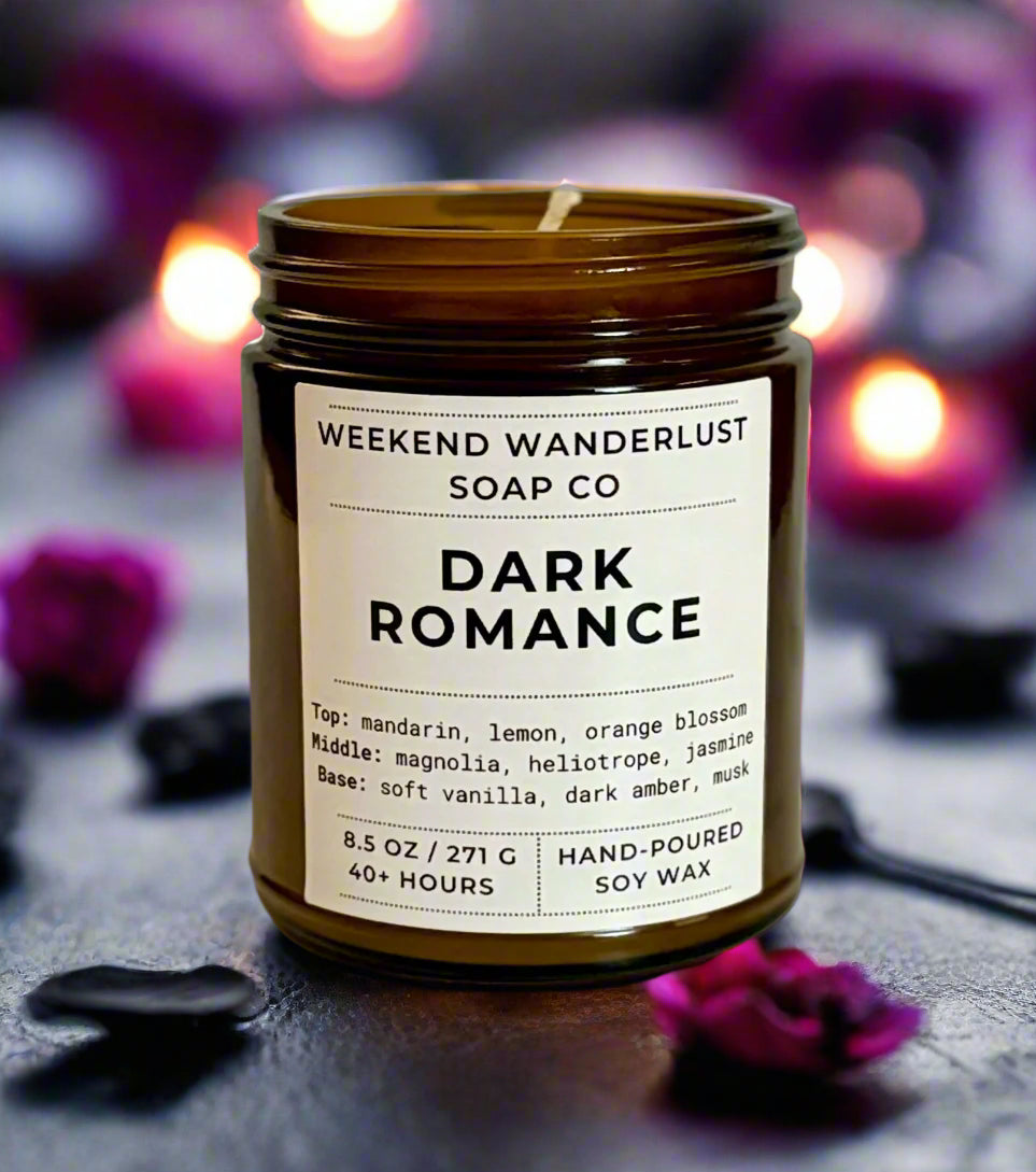 Dark Romance | Amber Glass Soy Candles