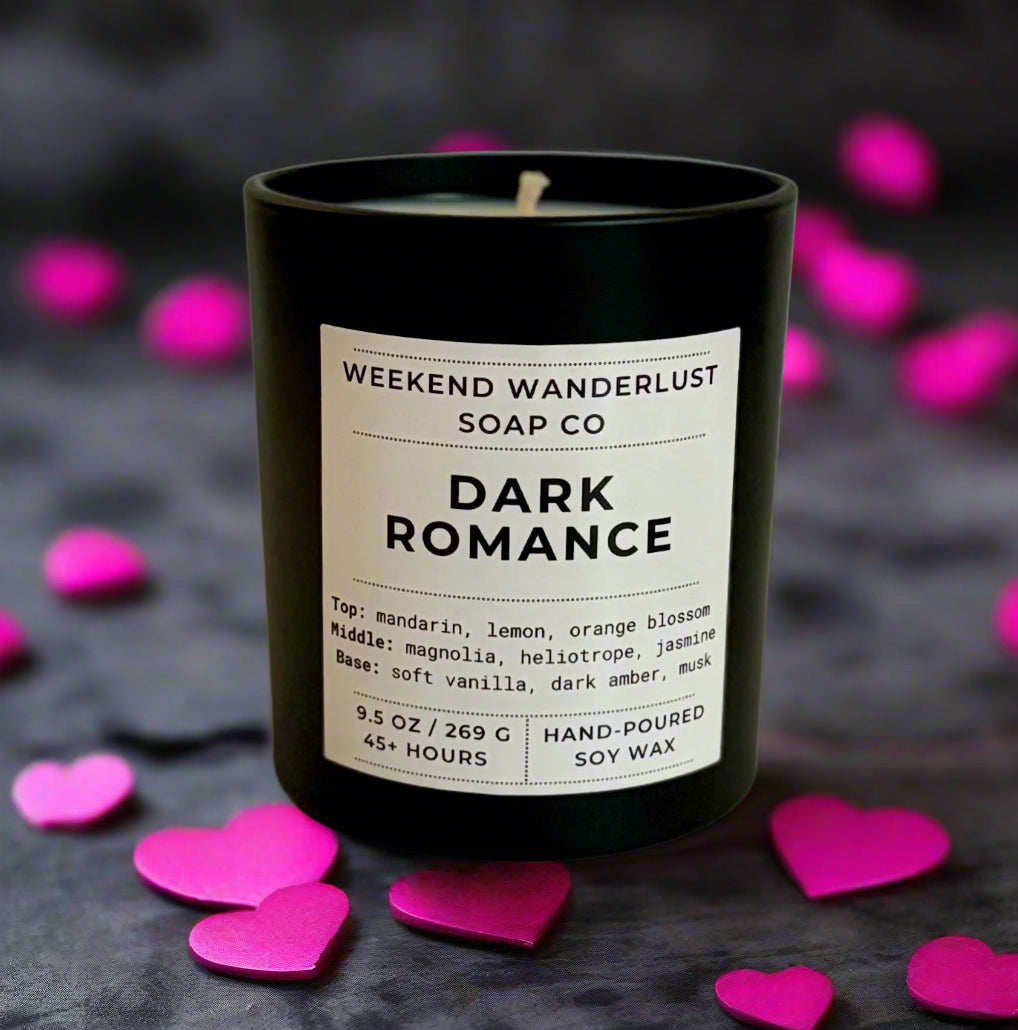 Dark Romance | Black Tumbler Soy Candles
