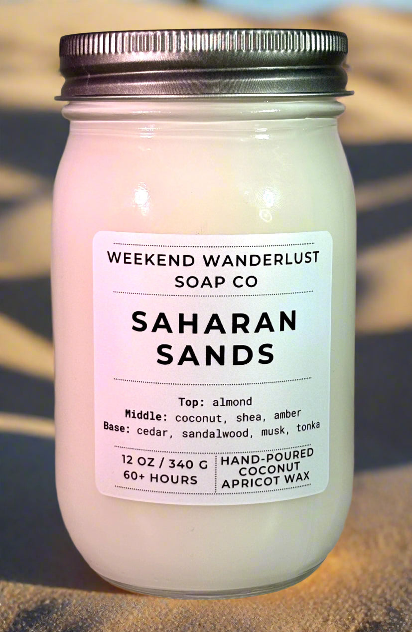 Saharan Sands | Clear Glass Apricot Coconut Wax Candles