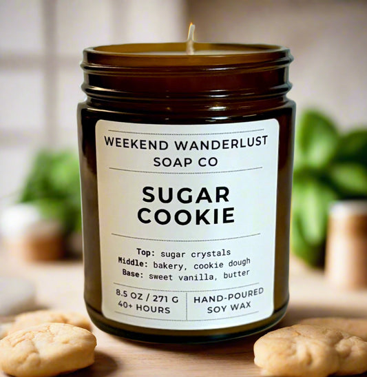 Sugar Cookie | Amber Glass Soy Candles