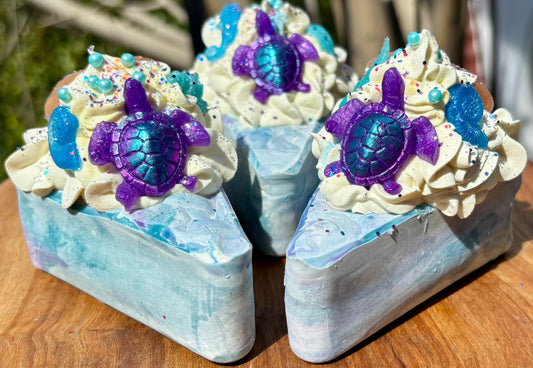 Ocean Life Cake Slice Artisan Soap