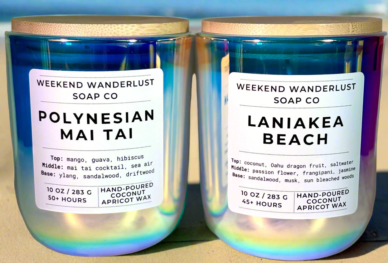 Laniakea Beach | Prism Tumbler Jar Coconut Apricot Wax Candles
