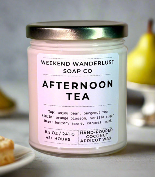 Afternoon Tea | Clear Glass Apricot Coconut Wax Candles