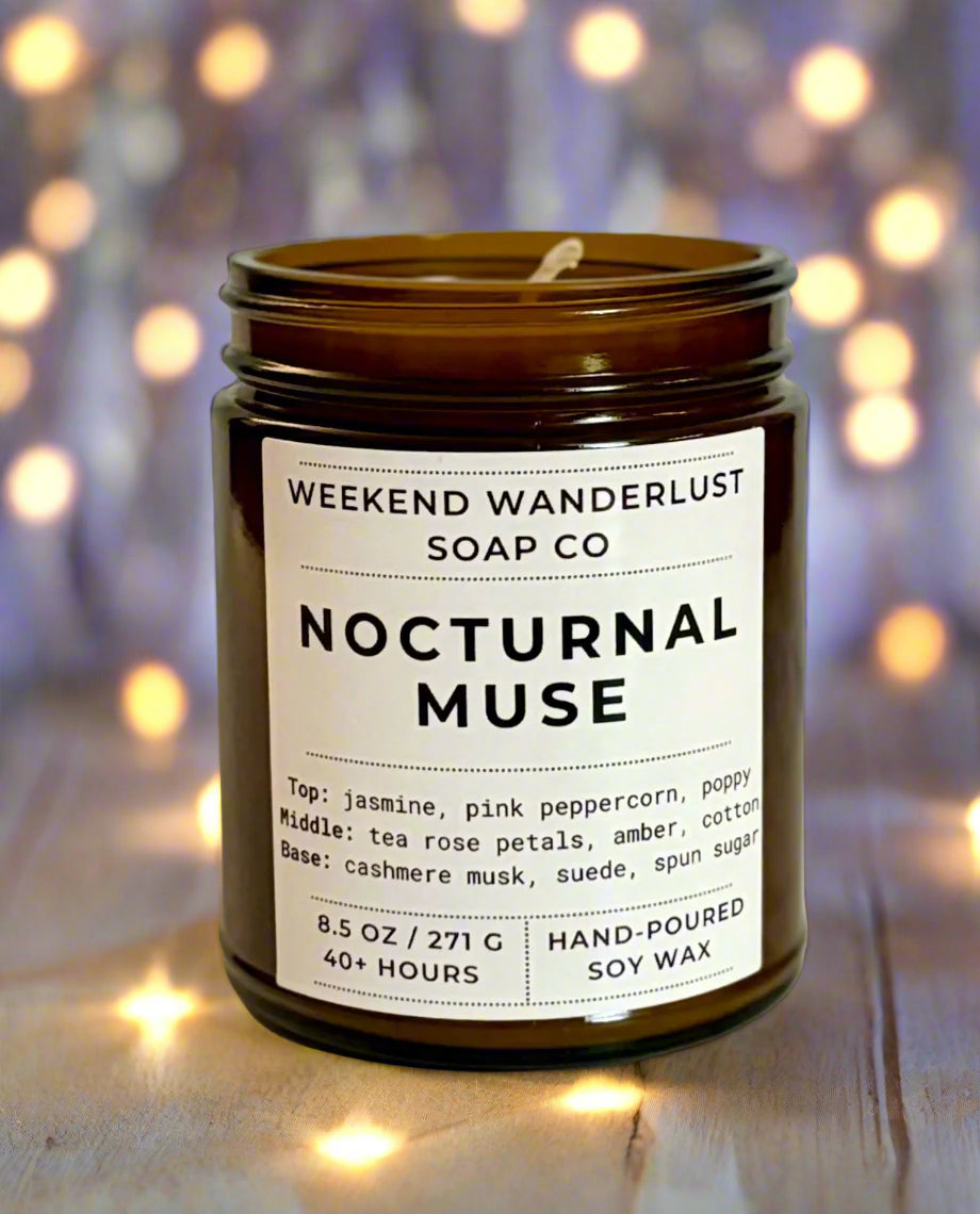 Nocturnal Muse | Amber Glass Soy Candles