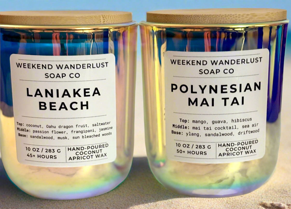 Polynesian Mai Tai | Prism Tumbler Jar Coconut Apricot Wax Candles
