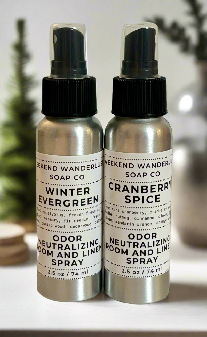 Room and Linen Spray - Odor Neutralizer - Winter Scents