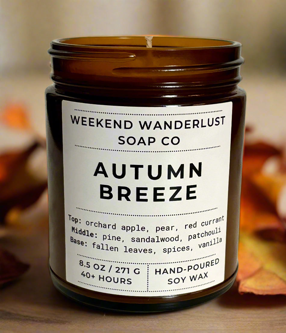 Autumn Breeze | Amber Glass Soy Candles