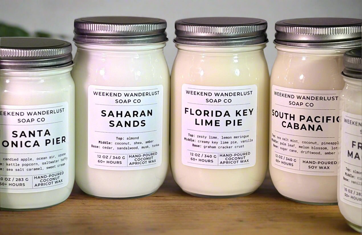 Saharan Sands | Clear Glass Apricot Coconut Wax Candles