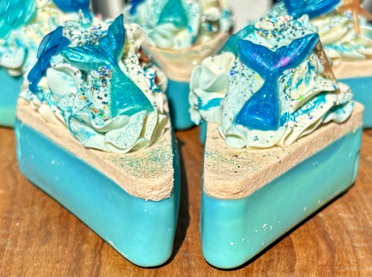 Mermaid Paradise Cake Slice Artisan Soap