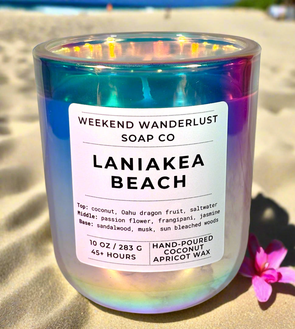 Laniakea Beach | Prism Tumbler Jar Coconut Apricot Wax Candles
