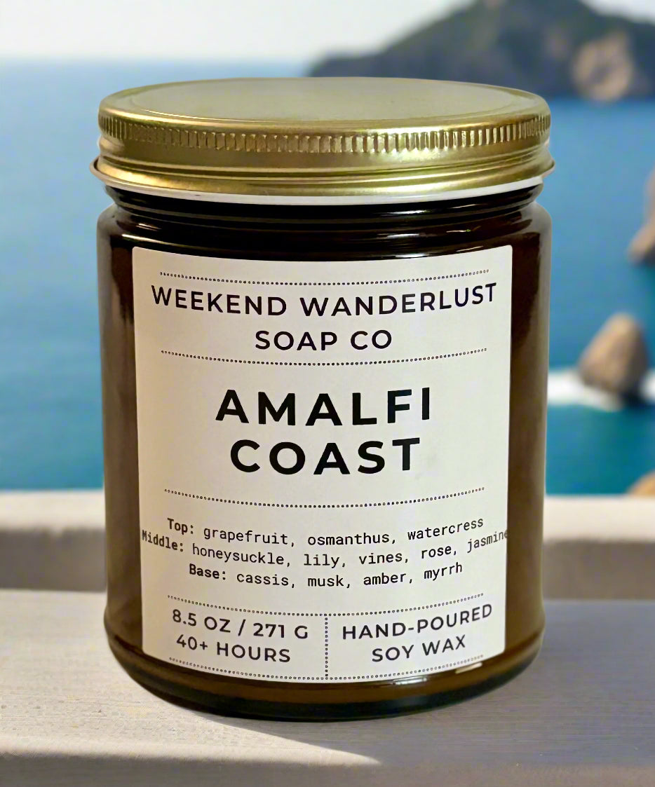 Amalfi Coast | Amber Glass Soy Candles