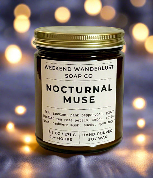 Nocturnal Muse | Amber Glass Soy Candles