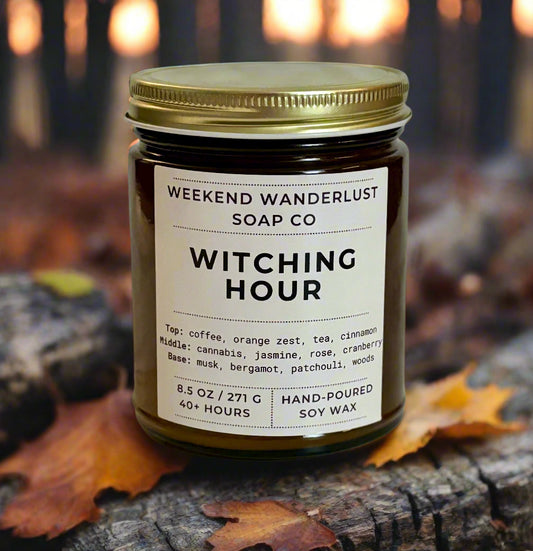 Witching Hour | Amber Glass Soy Candles