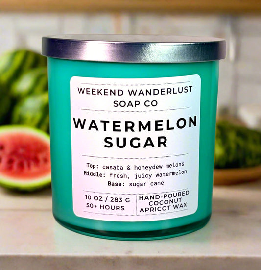 Watermelon Sugar | Sea Foam Glass Coconut Apricot Wax Candles
