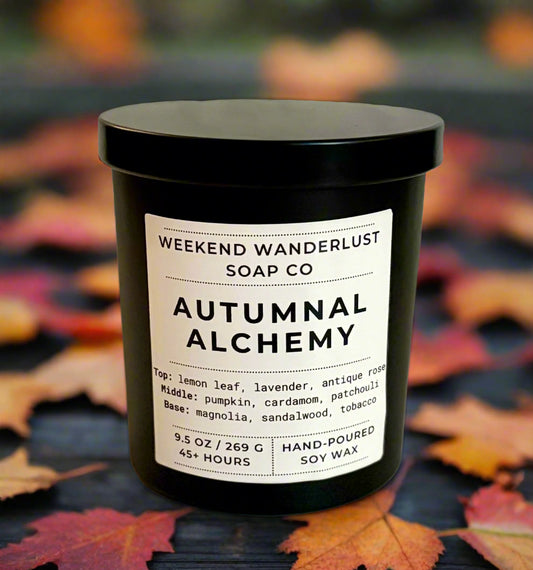 Autumnal Alchemy | Black Tumbler Soy Candles