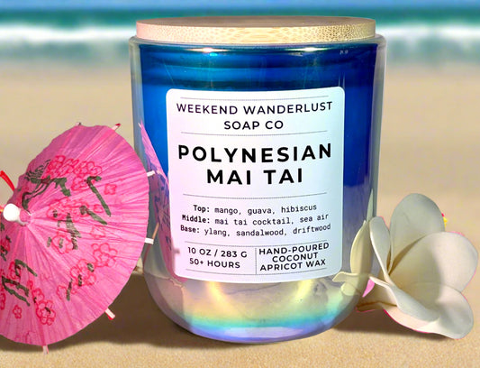 Polynesian Mai Tai | Prism Tumbler Jar Coconut Apricot Wax Candles