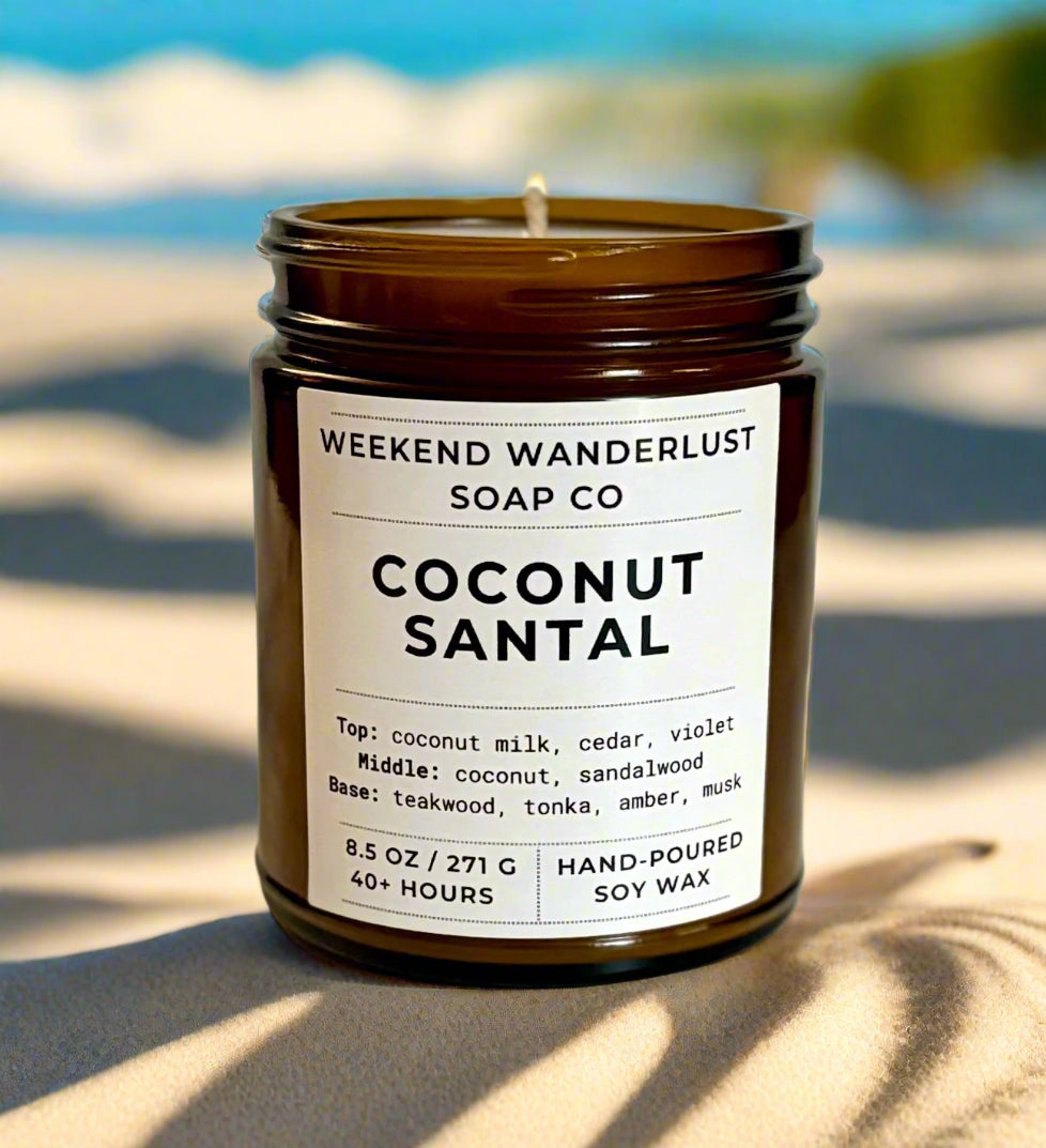 Coconut Santal | Amber Glass Soy Candles