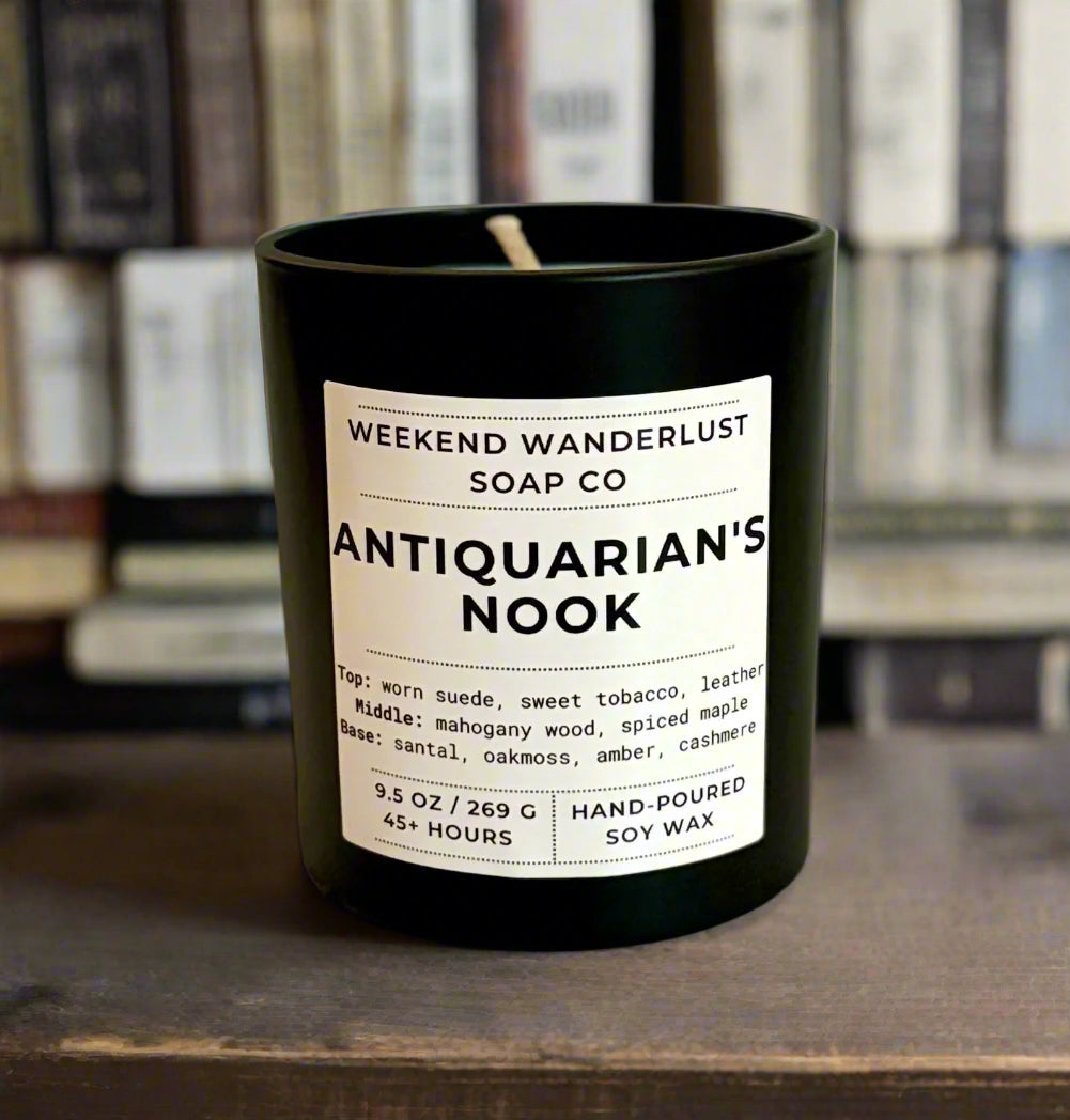 Antiquarian's Nook | Black Tumbler Soy Candles