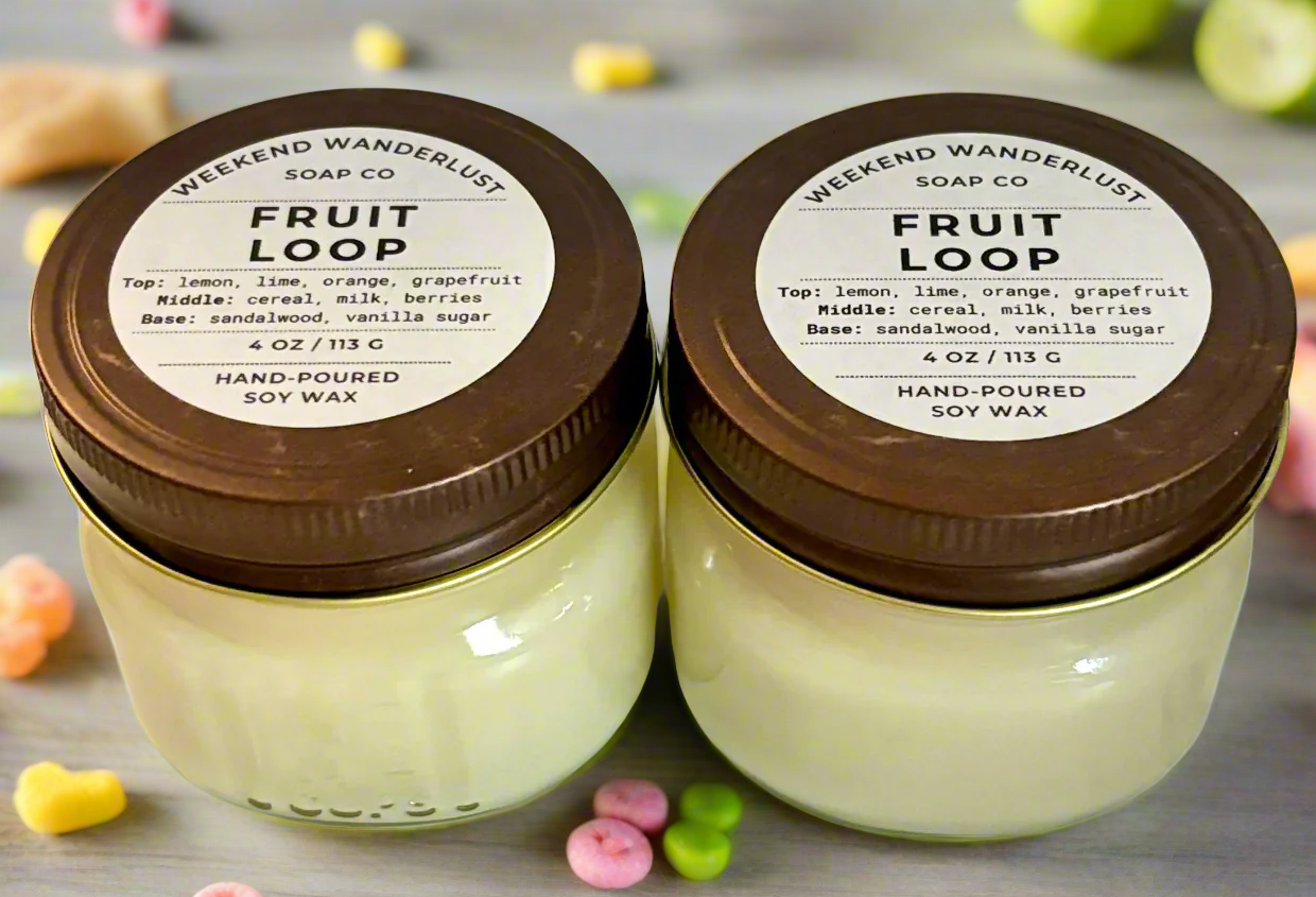 Fruit Loops | Square Mason Jar Soy Candles