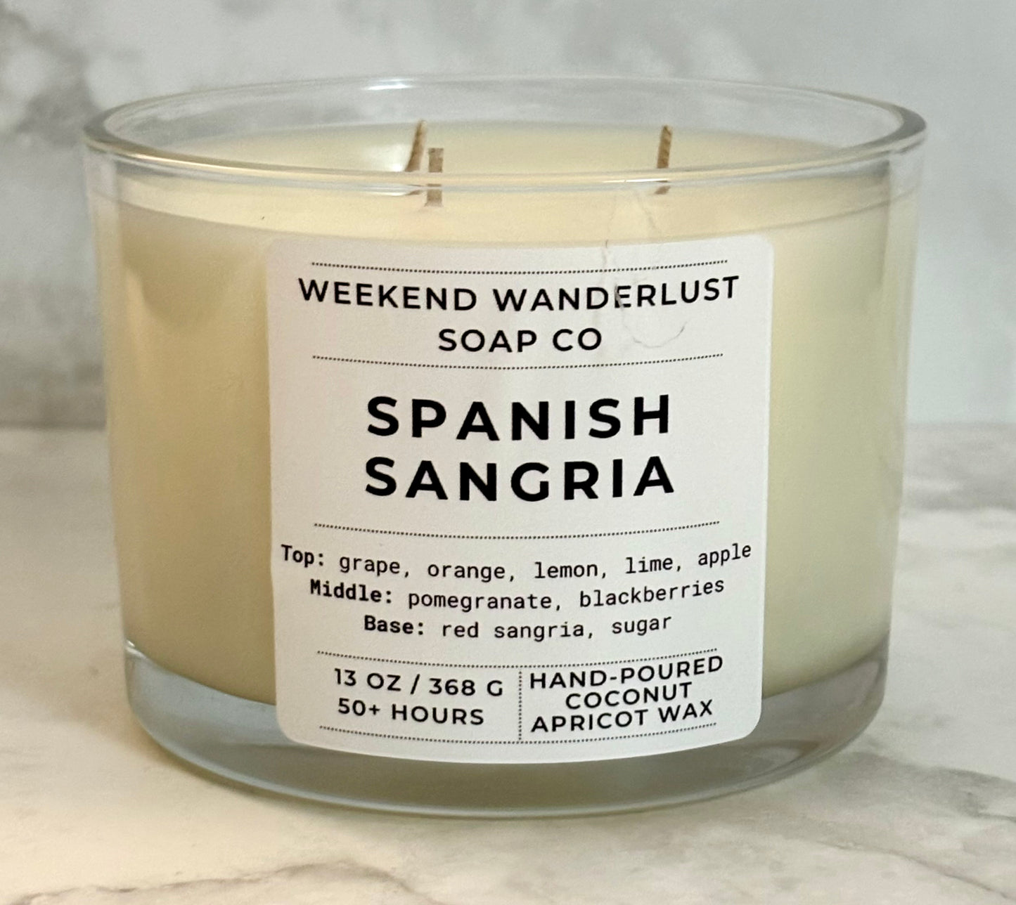 Spanish Sangria | 3-Wick Apricot Coconut Candles