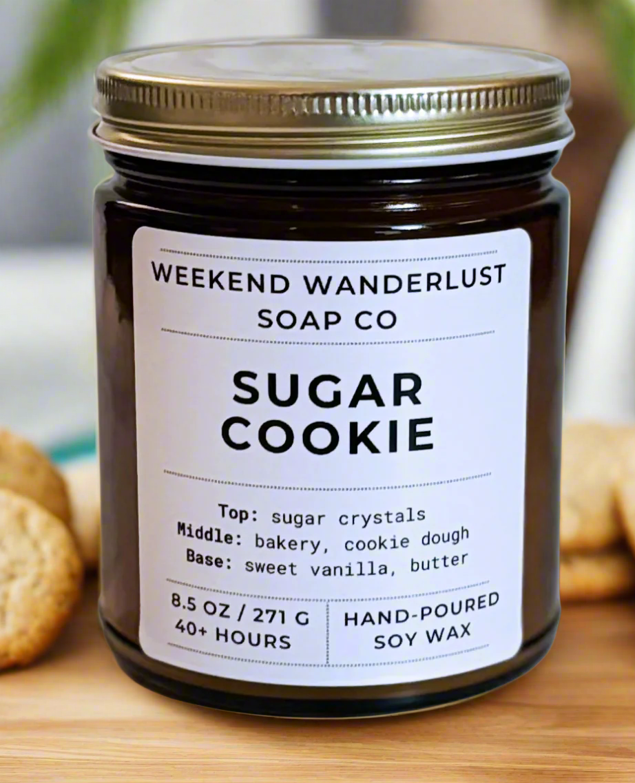 Sugar Cookie | Amber Glass Soy Candles