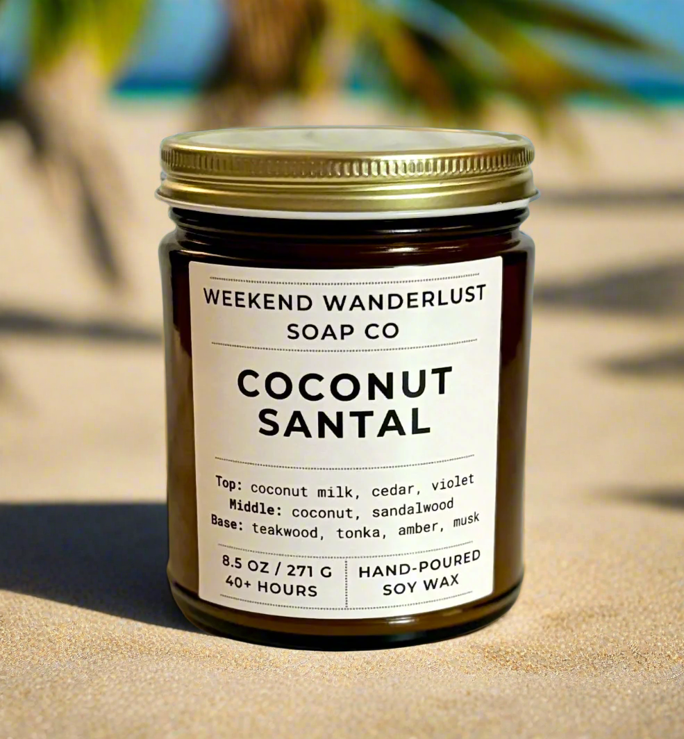 Coconut Santal | Amber Glass Soy Candles