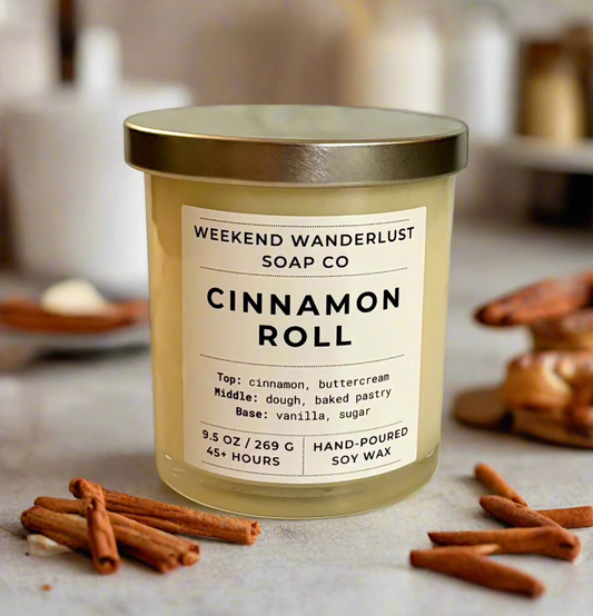 Cinnamon Roll | Clear Glass Soy Candles