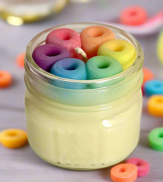 Fruit Loops | Square Mason Jar Soy Candles