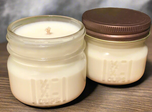 Flannel & Musk | Square Mason Jar Soy Candles