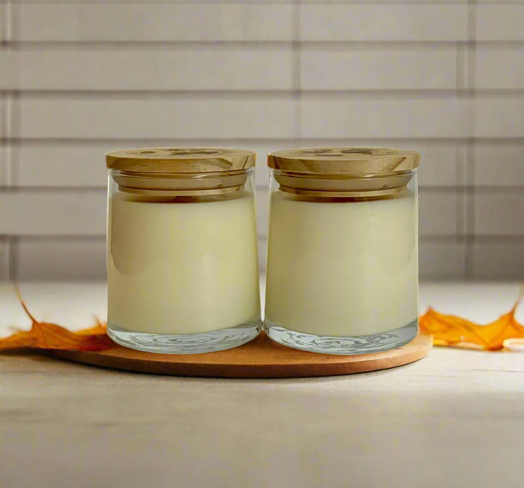 Sweater Season | Clear Glass Soy Candle