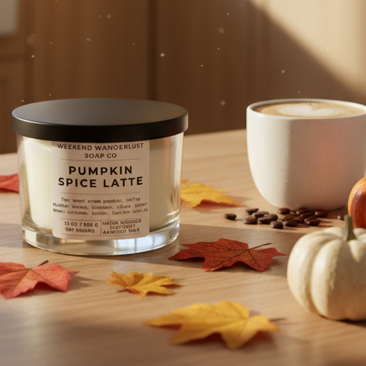 Pumpkin Spice Latte | 3-Wick Apricot Coconut Candles